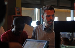 Ben Affleck at a cafe in Kigali, Rwanda
