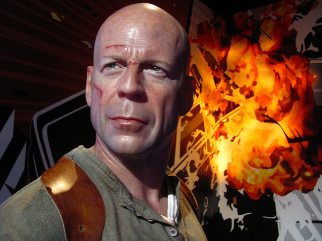 Bruce Willis/John McClane figure at Madame Tussauds Hollywood