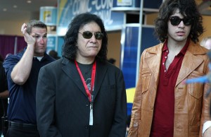 Gene Simmons walking through the San Diego Convention Center