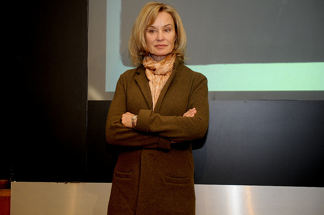 Jessica Lange posando en el photocall